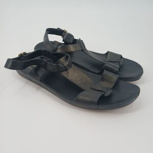 Kork Ease Sandals Womens 11 Black Leather Luxe Outdoors Gorpcore Aesthetic